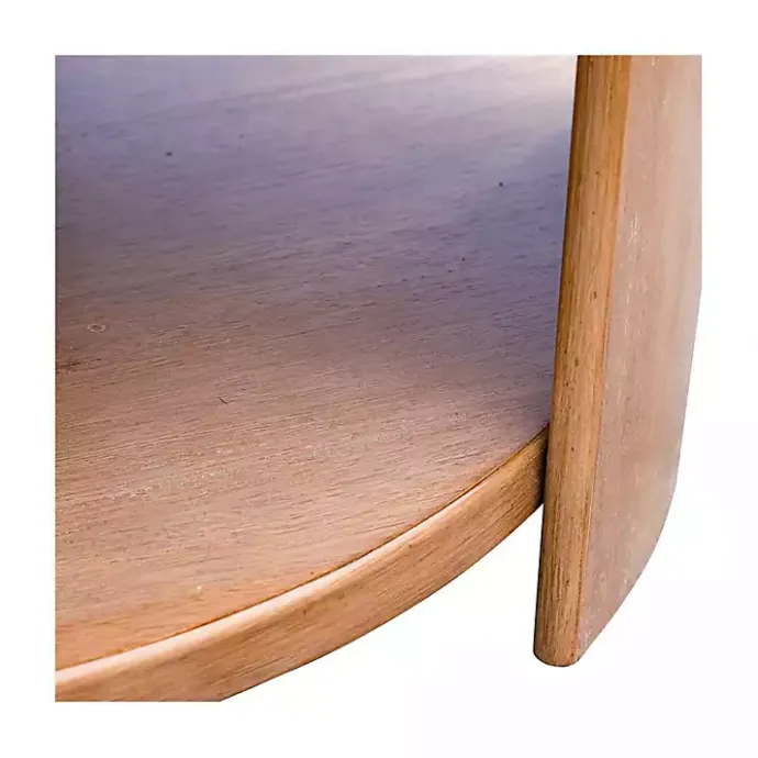 Kirklands Home Natural Skye Round Coffee Table Tan