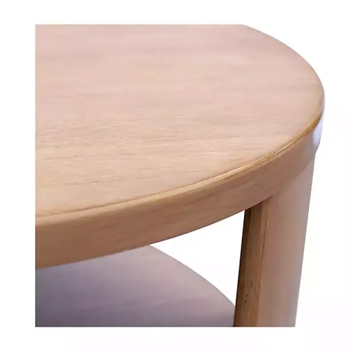 Kirklands Home Natural Skye Round Coffee Table Tan