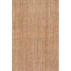 Discount Kirklands Home Natural Solid Addy Area Rug, 5x8 Tan