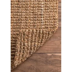 Discount Kirklands Home Natural Solid Addy Area Rug, 5x8 Tan