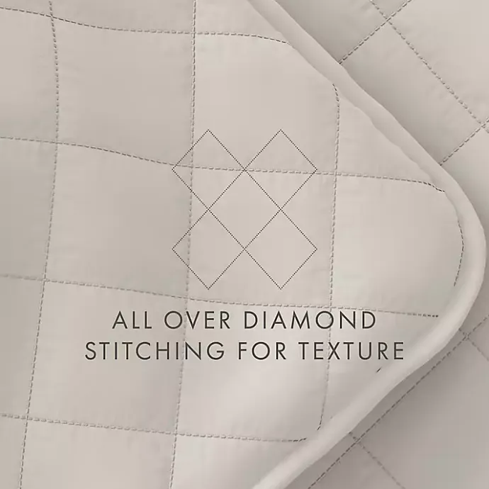 Clearance Kirklands Home Natural Stitched Diamond 2-pc. Twin Quilt Set Ivory