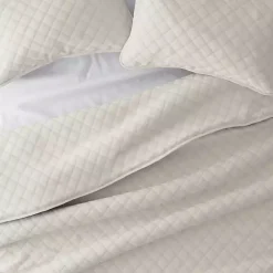 Outlet Kirklands Home Natural Stitched Diamond 3-pc. Queen Quilt Set Ivory