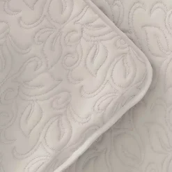 Online Kirklands Home Natural Stitched Floral 2-pc. Twin Quilt Set Ivory