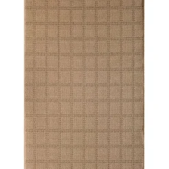 Sale Kirklands Home Natural Grid Outdoor Area Rug, 5x7 Tan
