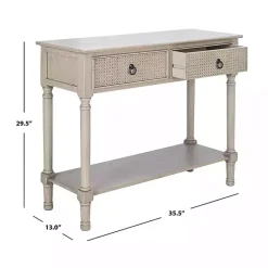 Best Kirklands Home Natural Textured 2-Drawer Console Table Tan