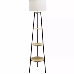 Online Kirklands Home Natural 3-Tier Tripod Floor Lamp