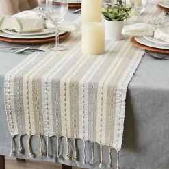 Discount Kirklands Home Natural Tonal Stripe Table Runner