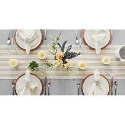Discount Kirklands Home Natural Tonal Stripe Table Runner