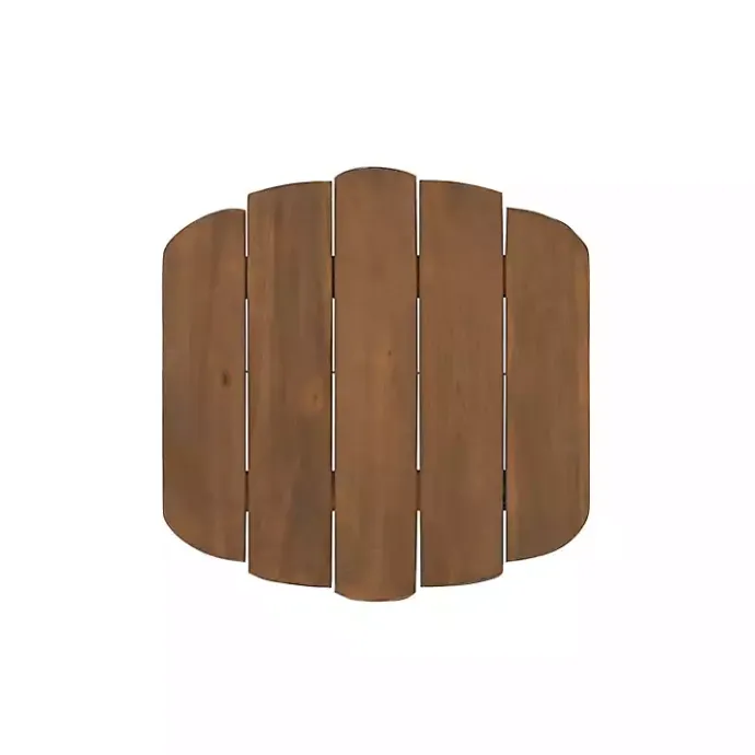 Best Kirklands Home Natural Warren Adirondack Outdoor Accent Table Brown