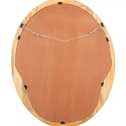 Kirklands Home Natural Wood Abstract Oval Wall Mirror