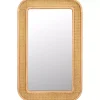 Sale Kirklands Home Natural Wood and Rattan Alessa Wall Mirror