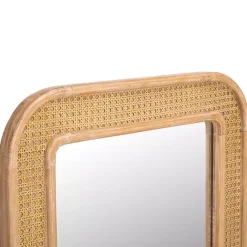 Sale Kirklands Home Natural Wood and Rattan Alessa Wall Mirror