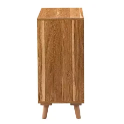 Sale Kirklands Home Natural Wood and Rattan 2-Door Cabinet Brown
