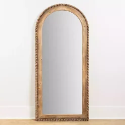 Best Kirklands Home Natural Wood Beaded Arch Leaner Mirror