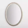 Kirklands Home Natural Wood Beaded Oval Mirror