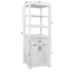 Outlet Kirklands Home Natural Wood Bookcase Modular Cabinet Tan