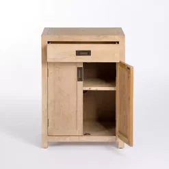 Best Kirklands Home Natural Wood Closed Modular Cabinet Tan