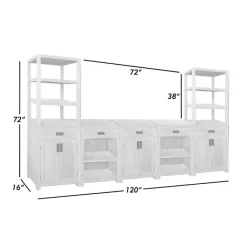 Best Kirklands Home Natural Wood Closed Modular Cabinet Tan