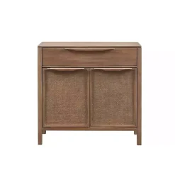 Best Kirklands Home Natural Wood 2-Door Cane Webbing Chest Tan