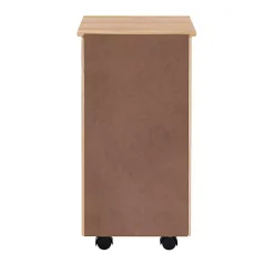 Hot Kirklands Home Natural Wood 6-Drawer Cary Storage Cart Tan