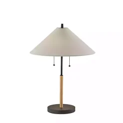 Online Kirklands Home Natural Wood Flare Two-Bulb Table Lamp