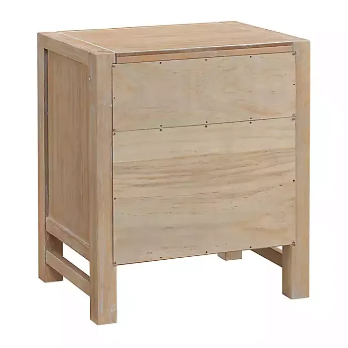 Best Kirklands Home Natural Wood Grain Open Storage Nightsd Tan