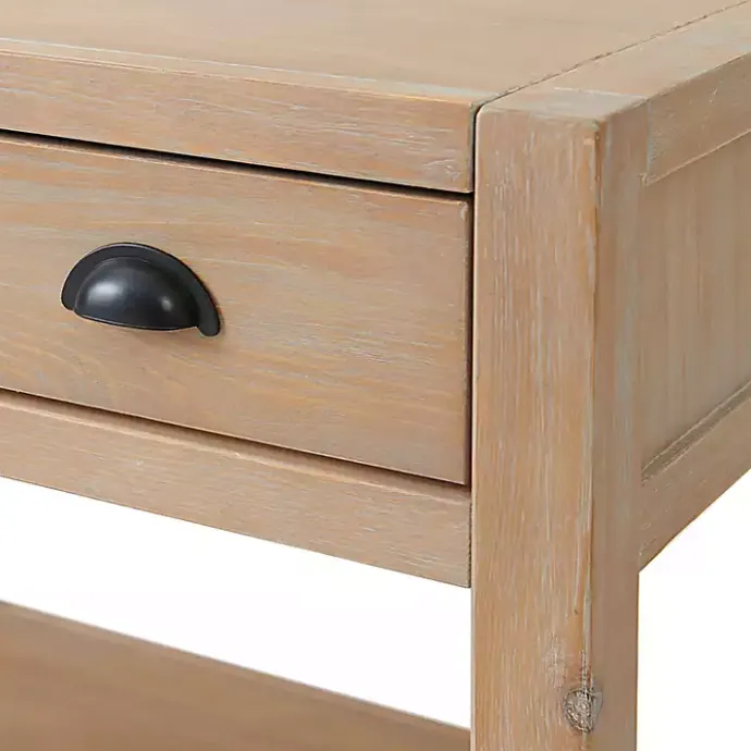 Sale Kirklands Home Natural Wood Grain Open Shelf Nightsd Tan