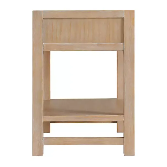 Sale Kirklands Home Natural Wood Grain Open Shelf Nightsd Tan
