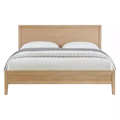 Discount Kirklands Home Natural Wood Grain Panel King Bed Tan