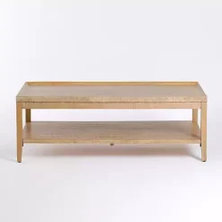 Discount Kirklands Home Natural Wood Hughes Coffee Table Tan
