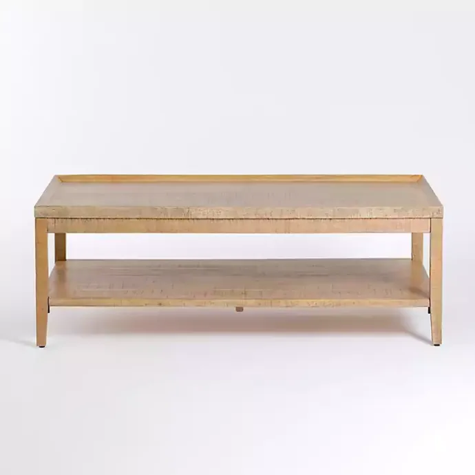 Discount Kirklands Home Natural Wood Hughes Coffee Table Tan