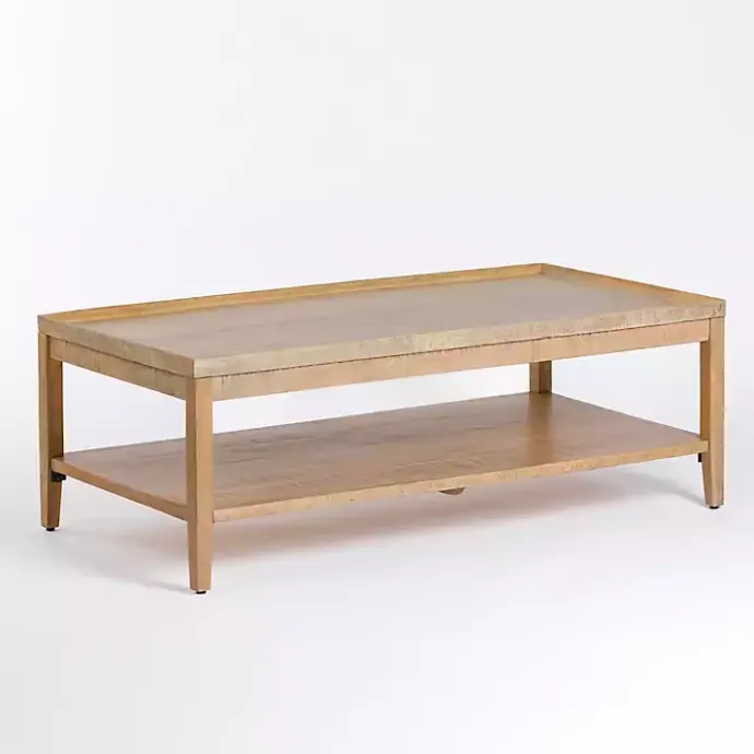 Discount Kirklands Home Natural Wood Hughes Coffee Table Tan
