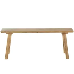 Kirklands Home Natural Wood Narrow Rustic Bench Brown