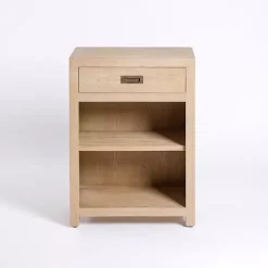 Sale Kirklands Home Natural Wood Open Shelf Modular Cabinet Tan