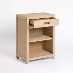 Sale Kirklands Home Natural Wood Open Shelf Modular Cabinet Tan