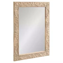 Discount Kirklands Home Natural Wood Ornate Carved Wall Mirror Tan
