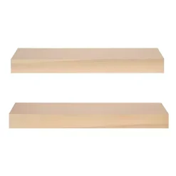 Clearance Kirklands Home Natural Wood 2-pc. Floating Shelves, 24 in.