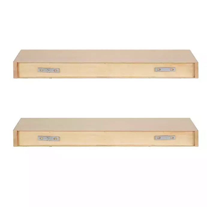Clearance Kirklands Home Natural Wood 2-pc. Floating Shelves, 24 in.