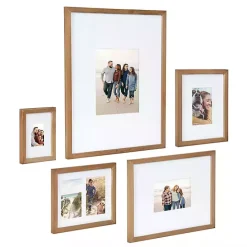 New Kirklands Home Natural Wood 5-pc. Gallery Wall Picture Frame Set