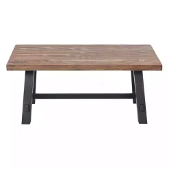 Clearance Kirklands Home Natural Wood Sawhorse Coffee Table, 42x24 in. Tan