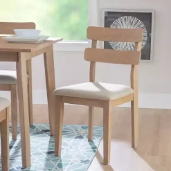 Sale Kirklands Home Natural Wood Slatted Back Dining Chairs, Set of 2 Gray