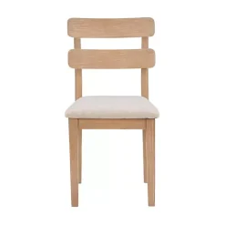 Sale Kirklands Home Natural Wood Slatted Back Dining Chairs, Set of 2 Gray