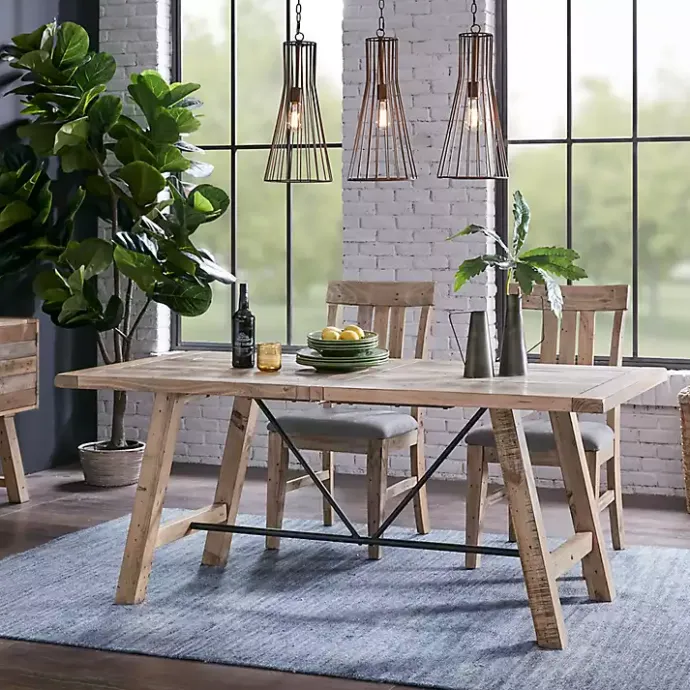 Hot Kirklands Home Natural Wood Sonoma Dining Table Tan