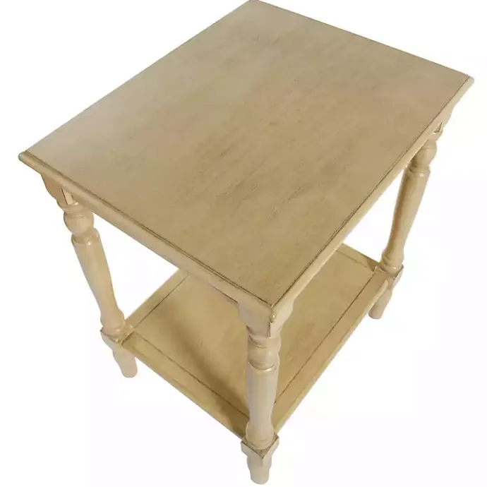 Sale Kirklands Home Natural Wood Sybil Accent Table Tan