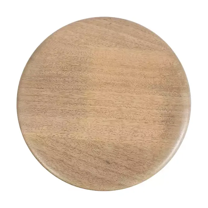 Discount Kirklands Home Natural Wood Tirollo Accent Table Tan