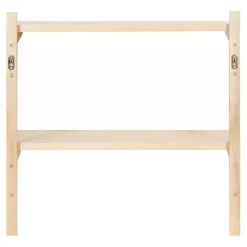 Sale Kirklands Home Natural Wood Traditional Two-Tiered Wall Shelf Tan