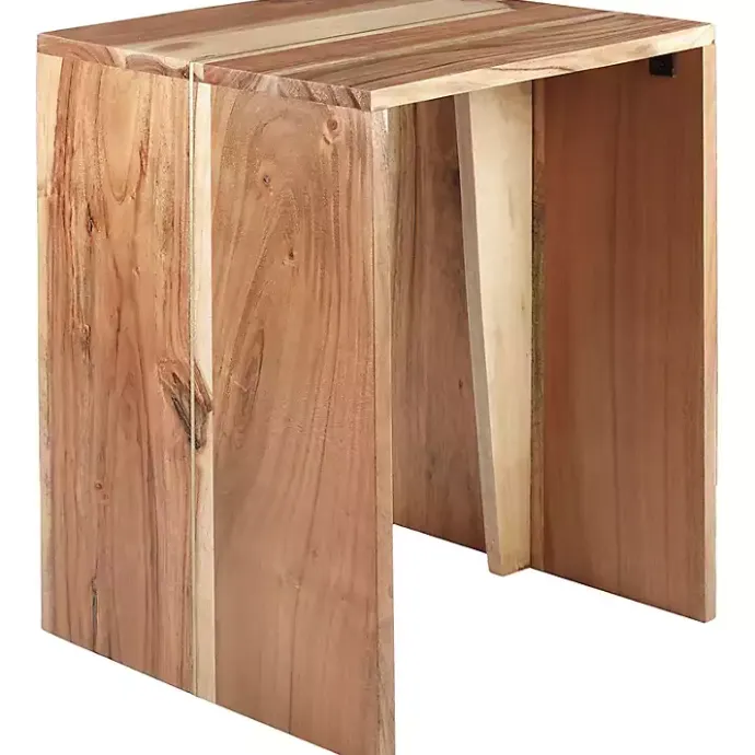 Sale Kirklands Home Natural Wood Umed Accent Table