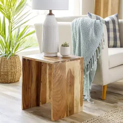 Sale Kirklands Home Natural Wood Umed Accent Table