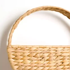 Kirklands Home Natural Woven Basket Wall Shelf