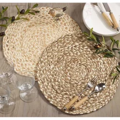 Sale Kirklands Home Natural Woven Jute Placemats, Set of 4 Tan
